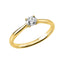 Solitärring 1A291 aus 14 Karat Gelbgold mit Diamant 0,30 ct