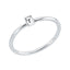 Solitärring 1DY76 aus 18 Karat Weißgold mit Diamant im Baguetteschliff 0,06ct