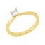 Solitärring 1EY03 aus 18 Karat Gelbgold mit ovalem Diamant 0,30 ct