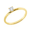 Solitärring 1HM87 aus 18 Karat Gelbgold mit Diamant im Brillantschliff 0,20ct