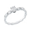 Solitärring 1HN44 aus 18 Karat Weißgold mit 5 ovalen Diamanten 0,54 ct