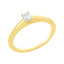 Solitärring 1IC78 aus 18 Karat Gelbgold mit Diamant im Smaragdschliff 0,24ct