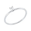 Solitärring 1JT91 aus 18 Karat Weißgold mit Diamant im Smaragdschliff 0,17ct