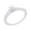 Solitärring 1IE83 aus 18 Karat Weißgold mit Diamant im Smaragdschliff 0,25ct