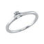 Solitärring 1KD82 aus 18 Karat Weißgold mit ovalem Diamant 0,20ct