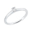Solitärring 1KE58 aus 18 Karat Weißgold mit ovalem Diamant 0,11 ct