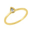 Solitärring 1KK80 aus 18 Karat Gelbgold mit tropfenförmigem Diamant 0,09ct