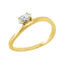 Solitärring 1KQ50 aus 18 Karat Gelbgold mit ovalem Diamant 0,20ct