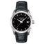 Tissot Couturier T-Classic Lady Damenuhr silber schwarz Lederarmband