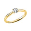 Solitärring 1Q558 aus 18 Karat Gelbgold mit ovalem Diamant 0,25 ct