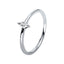 Solitärring 1R921 aus 14 Karat Weißgold mit Diamant im Navetteschliff 0,09 ct