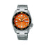 Seiko 5 Sports Armbanduhr Silber Orange SRPK35K1