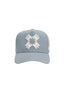 AMIRI MA Quad Canvas Hat Baseball Cap Hellblau Herren