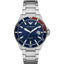Emporio Armani Mario Herrenuhr silber blau rot