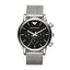 Emporio Armani Luigi Chronograph Herren silber schwarz