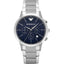 Emporio Armani Renato Herrenuhr Chronograph silber blau AR2486