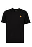 Moncler Leather Logo T-Shirt Herren schwarz