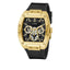 Guess Phoenix Herren-Multifunktionsuhr mit schwarzem Leder-/Silikonarmband GW0202G1