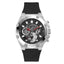 Guess Third Gear Herren-Multifunktionsuhr mit schwarzem Silikonarmband GW0334G1