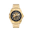 Fossil Bronson Automatik Herrenuhr Goldfarben Edelstahl 48 mm
