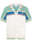 Casablanca Crocheted Cotton Tennis Shirt Herren Grün Weiß