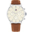Tommy Hilfiger Tyson Multifunktionsuhr Braun Leder Beige 1792143