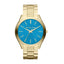 Michael Kors Slim Runway Lady Damenuhr gold blau
