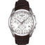 Tissot Couturier Herrenuhr silber braun Lederarmband