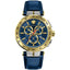 Versace Aion Chronograph Herrenarmbanduhr Blau Gold