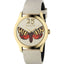 Gucci G-Timeless Damenuhr Edelstahl gold weiß