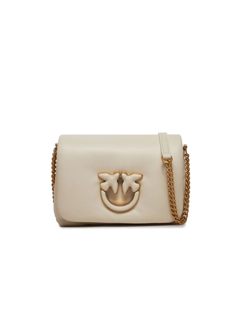 Pinko Bag Baby Love Puff Chevron Umhängetasche weiß