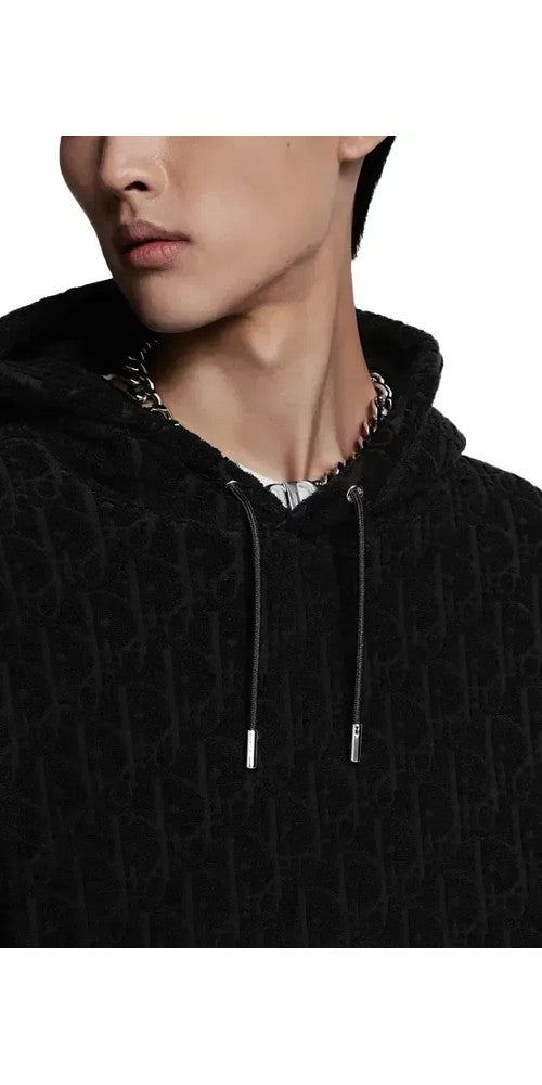 Dior Oblique Kapuzenpullover Schwarz Herren