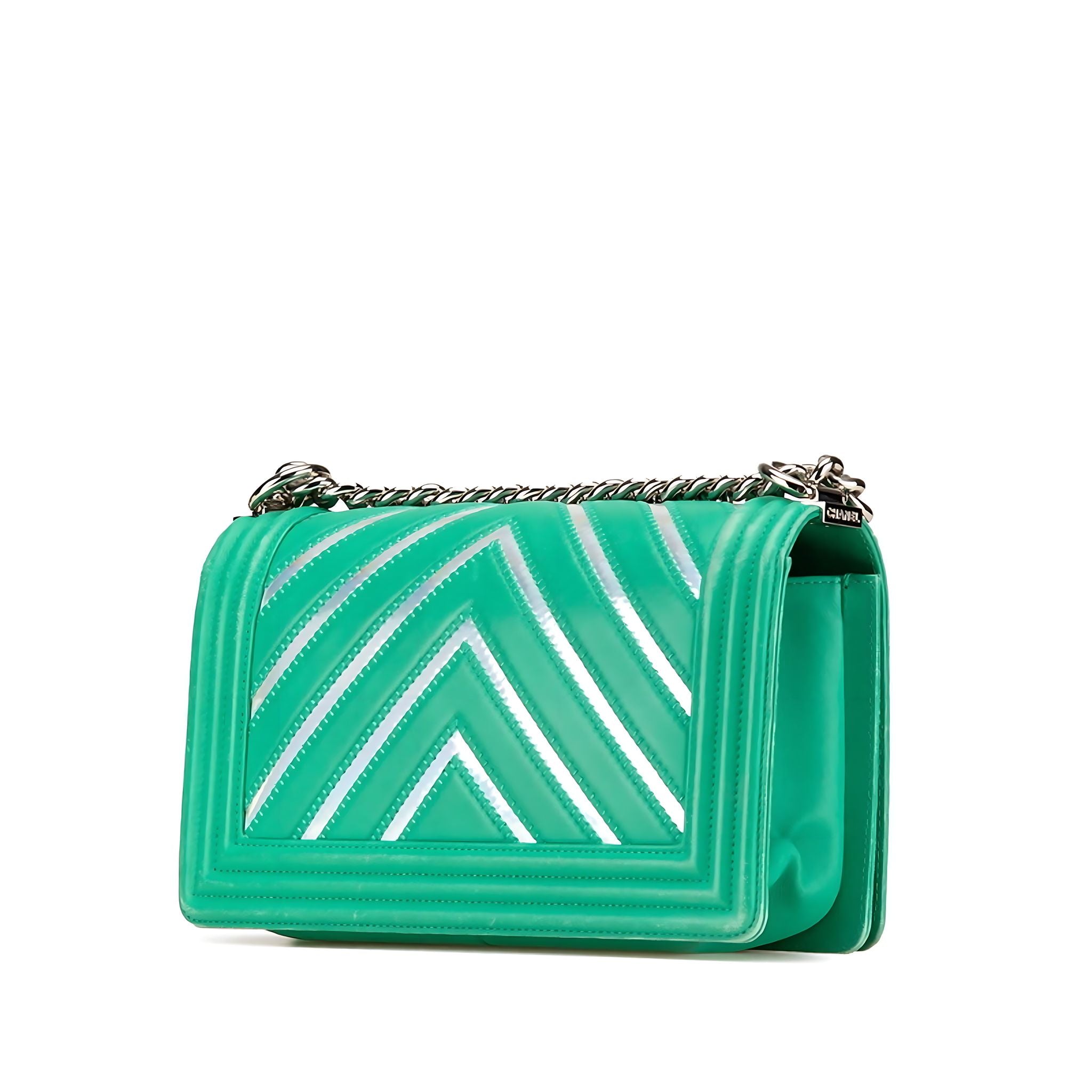 CHANEL Chain CC Wallet on Chain Quilted Caviar Medium Weiß Zweitbild