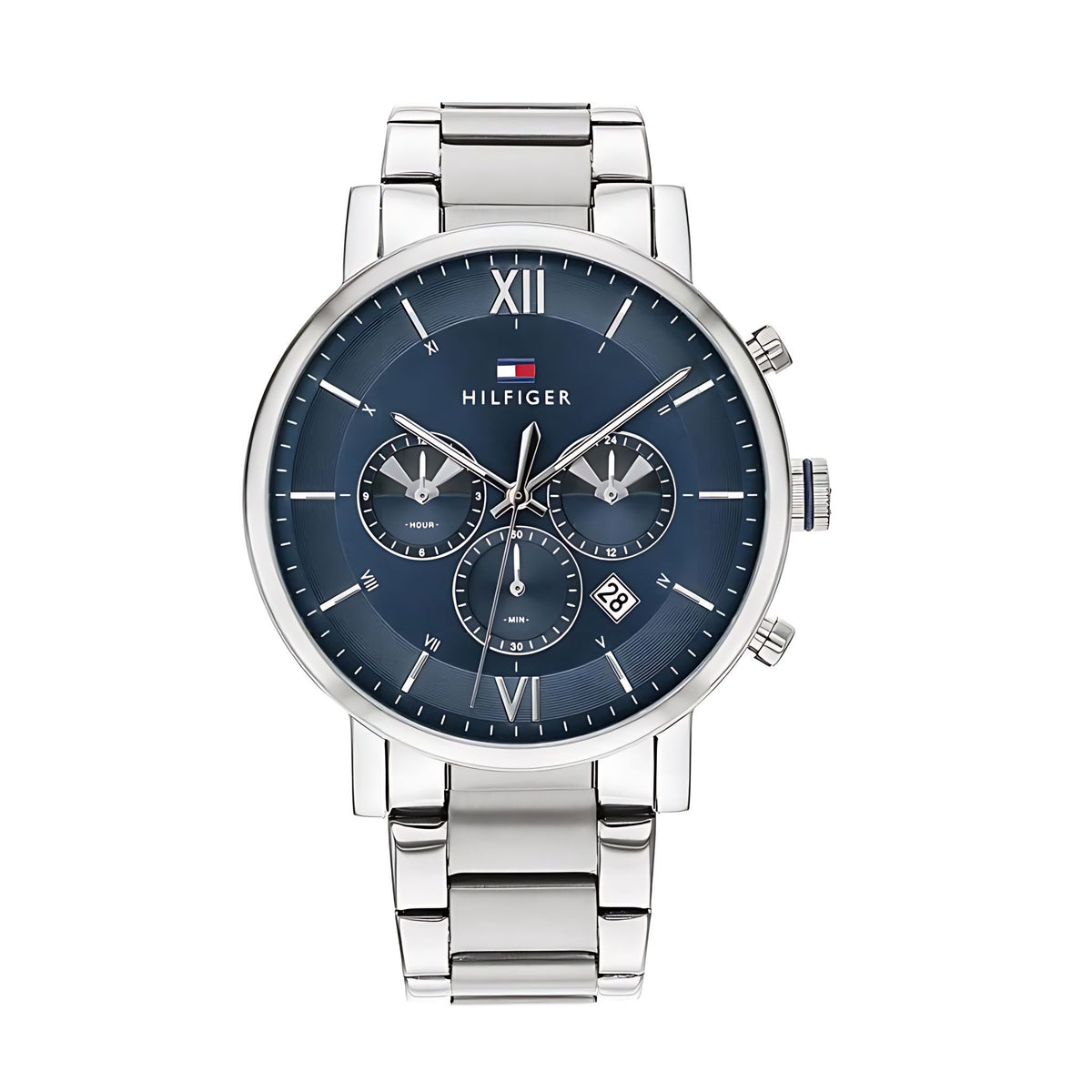 Tommy Hilfiger Evan Armbanduhr silber blau Hauptbild