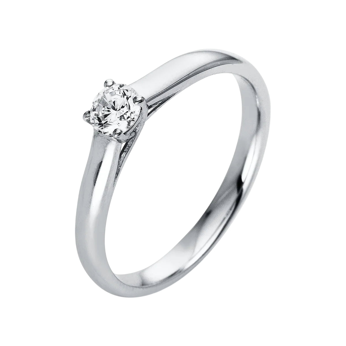Solitärring 1A442 aus 14 Karat Weißgold mit Diamant 0,25 ct Hauptbild