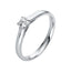 Solitärring 1A442 aus 14 Karat Weißgold mit Diamant 0,25 ct