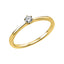 Solitärring 1A481 aus 14 Karat Gelbgold mit Diamant 0,10 ct