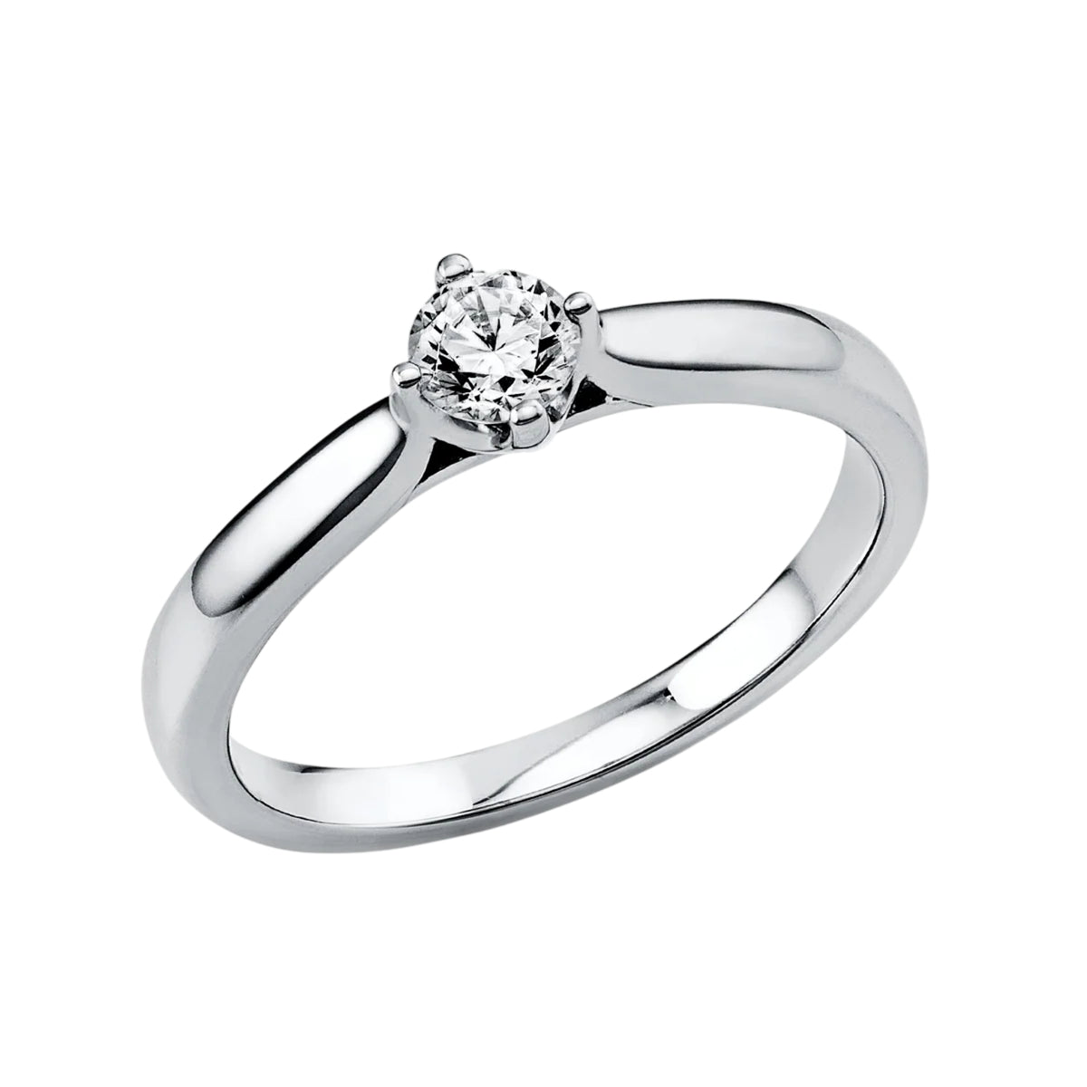 Solitärring 1E236 aus 95 Karat Platin mit Diamant 0,25 ct Hauptbild