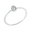 Solitärring 1HF44 aus 18 Karat Weißgold mit Tropfen Diamant 0,09 ct