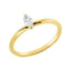 Solitärring 1HM84 aus 18 Karat Gelbgold mit Diamant im Navetteschliff 0,20ct