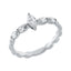 Solitärring 1HN41 aus 18 Karat Weißgold mit 5 Diamanten 0,48 ct
