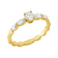 Solitärring 1HN43 aus 18 Karat Gelbgold mit 5 Diamanten 0,32 ct