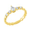 Solitärring 1HN55 aus 18 Karat Gelbgold/Weißgold mit 5 Diamant 0,4ct