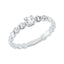 Solitärring 1HN74 aus 18 Karat Weißgold mit 5 Diamanten 0,41 ct