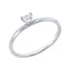 Solitärring 1IE02 aus 18 Karat Weißgold mit Diamant im Princessschliff 0,20ct