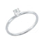 Solitärring 1IE18 aus 18 Karat Weißgold mit ovalem Diamant 0,25ct