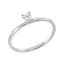 Solitärring 1IE22 aus 18 Karat Weißgold mit Diamant im Smaragdschliff 0,27ct