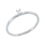 Solitaire Ring 1IE25 aus 18 Karat Weißgold mit Diamant im Smaragdschliff 0,10 ct
