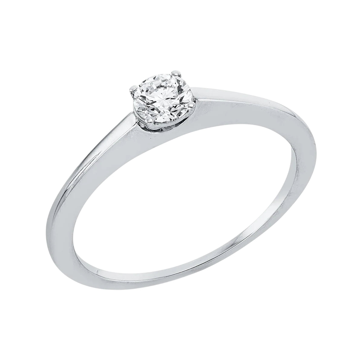 Solitärring 1IE78 aus 18 Karat Weißgold mit Diamant im Brillantschliff 0,25ct Hauptbild