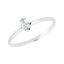 Solitärring 1JL33 aus 18 Karat Weißgold mit ovalem Diamant 0,15 ct